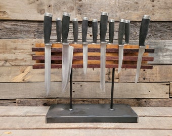 Wine Barrel Magnetic Knife Rack "Osto 2" Made from retired Napa wine barrels 100% Recycled