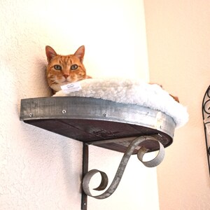 Wine Barrel Head Shelf Polowa Made from reclaimed California wine barrels. 100% Recycled image 7