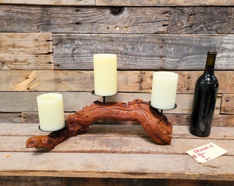 Schramsberg Grapevine Pillar Candle Holder made from their oldest vines- 100% Recycled! Ready to Ship! 042024-11