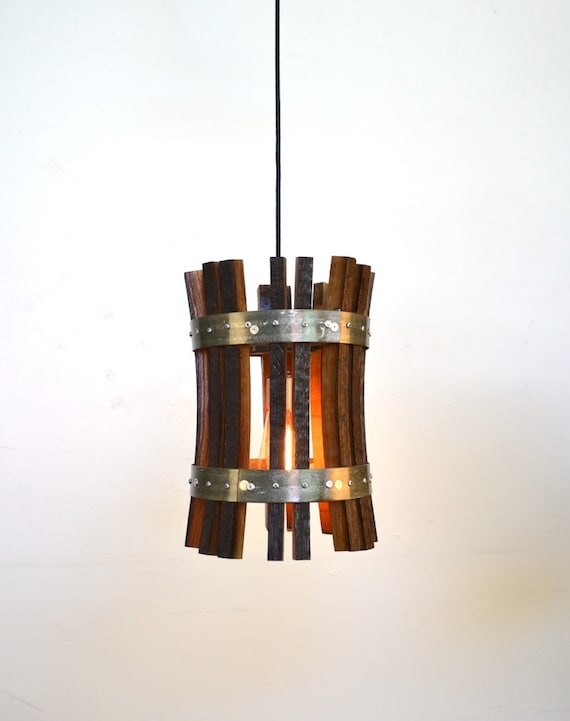 Wine barrel pendant light outlet