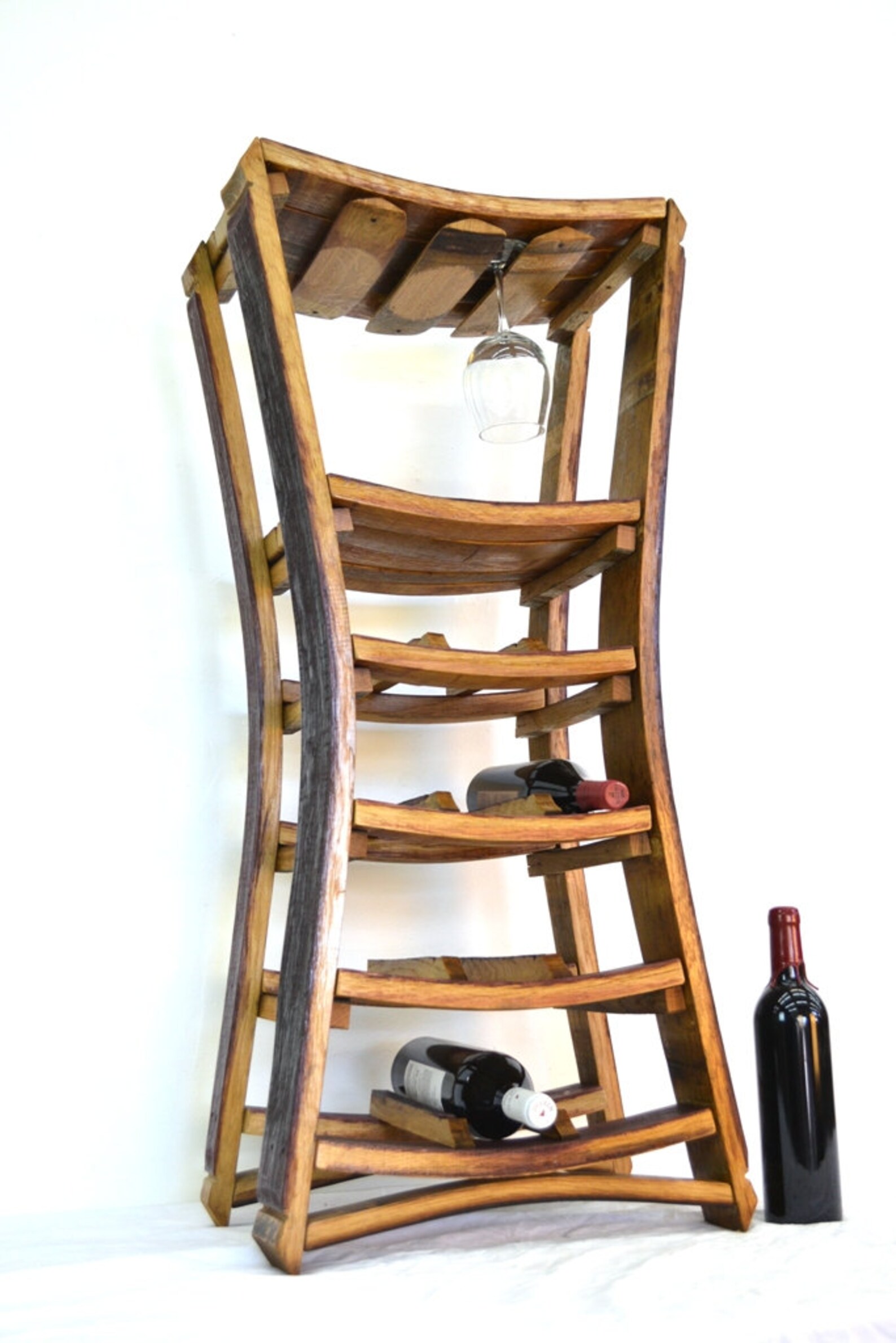 Large Narrow Wine and Glass Rack Estrecho Made From Etsy
