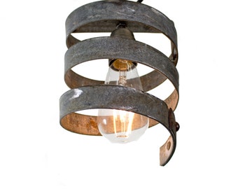 Wine Barrel Ring Pendant Light - Tohatra - Made from retired California wine barrel rings. 100% Recycled!