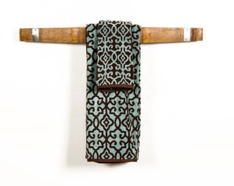 Wine Barrel Stave Towel Bar - Toka - Made from retired California wine barrels. 100% Recycled!