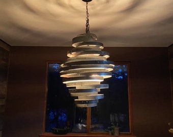 Wine Barrel Ring Pendant Light - Virvel- Made from Retired California Wine barrel rings. 100% Recycled!