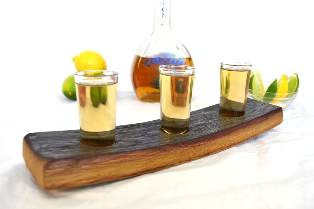 Barrel Stave Tequila Flight Jalisco Made From Retired Etsy