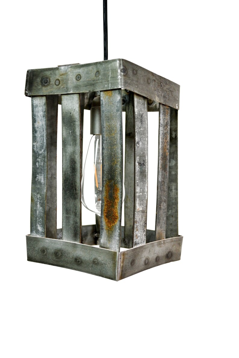 Barovi ! Wine Barrel Ring Pendant Light Made from salvaged California wine barrel rings 100/% Recycled and Free Shipping US Only