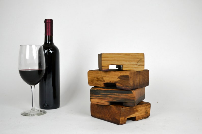 Wine Barrel Tank Coasters Vendar Made from retired Charles Krug wine tanks. 100% Recycled image 8