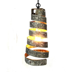 Wine Barrel Ring Pendant Light - Copula - Made from retired California wine barrel rings. 100% Recycled!