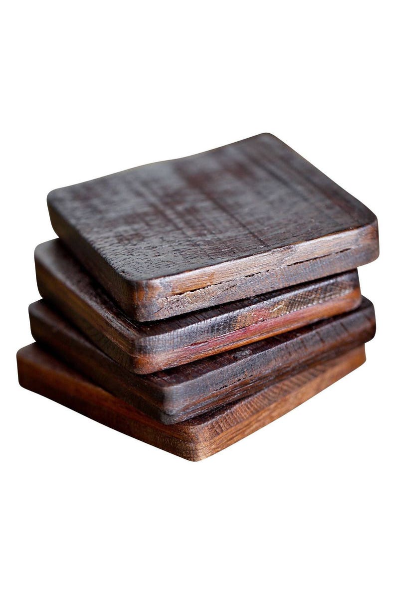 SALE Wine Barrel Coasters Made from retired Napa large oak wine tank barrels 100% Recycled image 4