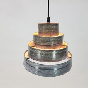 Wine Barrel Ring Pendant Light - Keilur - Made from Retired California wine barrel rings. 100% Recycled!