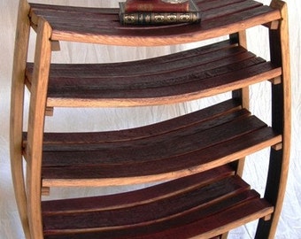Wine Barrel Bookcase - Medici - Made from retired California wine barrels. 100% Recycled!
