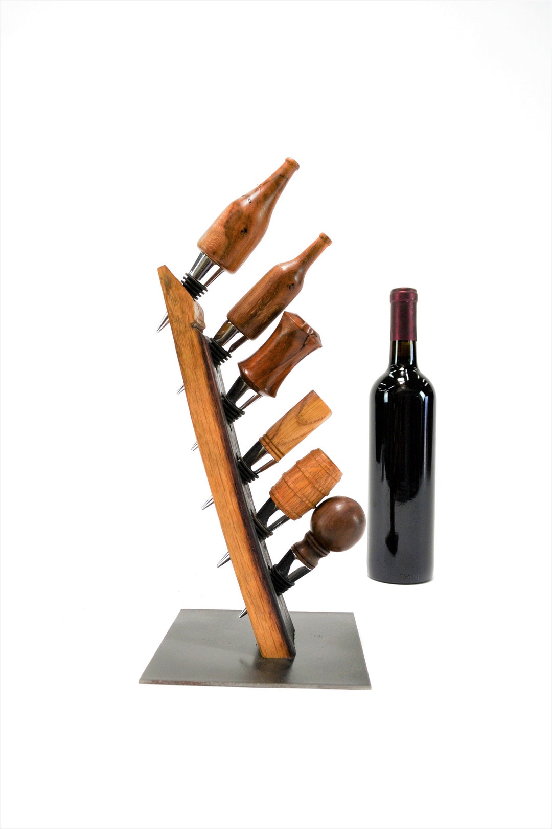 Wine Bottle Stopper Display Baton Made From Reclaimed California Wine