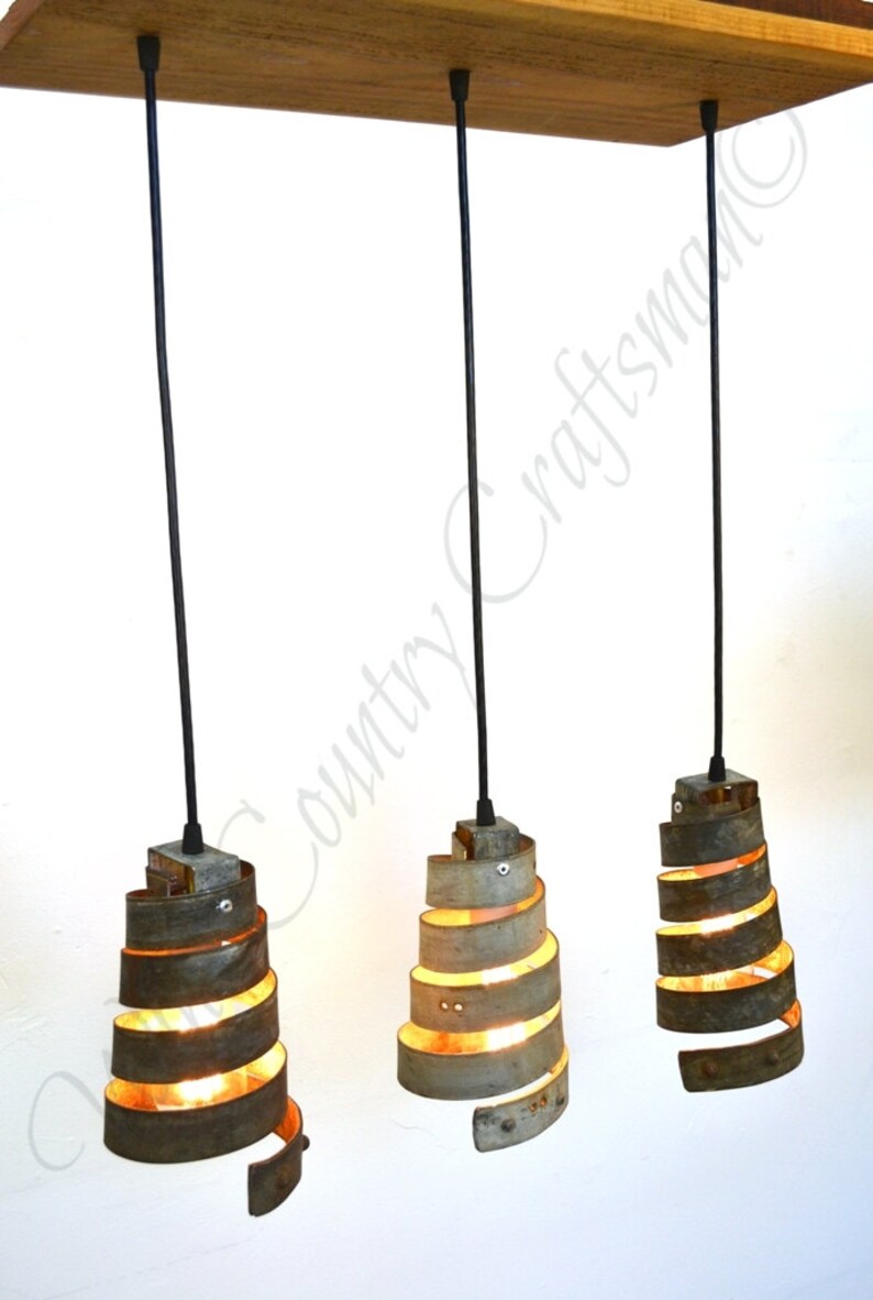 Wine Barrel Ring Chandelier Caledonia Made From Reclaimed Etsy