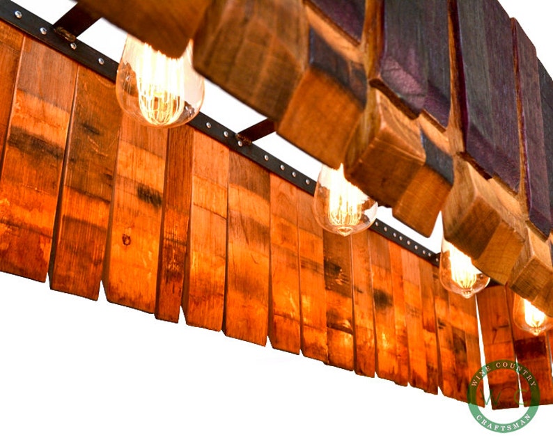 Vino Barril Candelabro Bar Luz Taviri Hecho de | Etsy