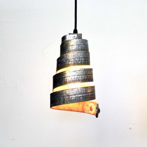 Wine Barrel Ring Pendant Light - Sanna - Made from retired California wine barrel rings. 100% Recycled!