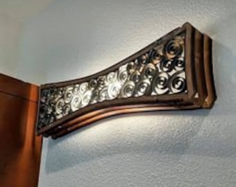 Wine Barrel Sconce "Kaufana" Made from retired California wine barrels - 100% Recycled!