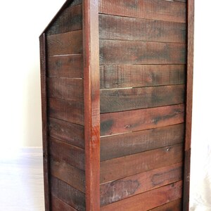 Hostess Stand Podium POS Terono Made from retired California wine barrels. 100% Recycled image 5