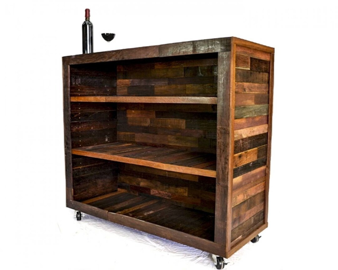 Wine Barrel Stave Bar or Hostess Stand Arnold Extended Etsy
