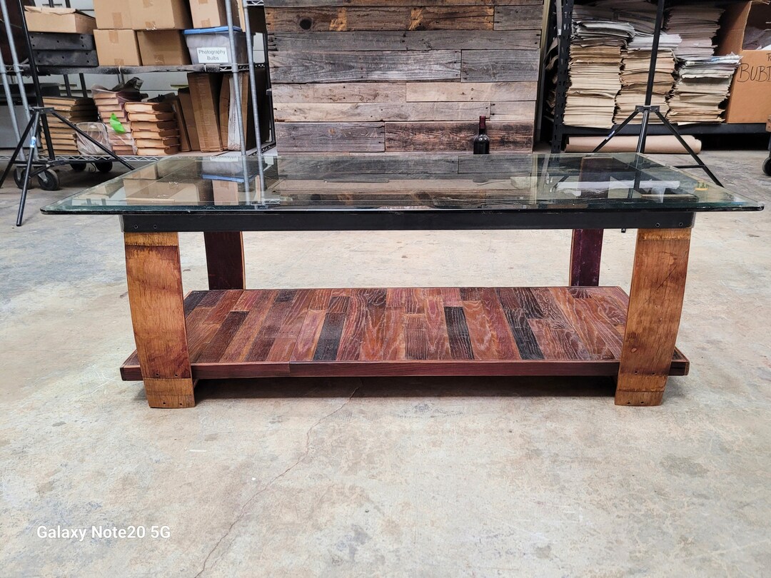 Wine Barrel Stave Coffee Table Tafeltop Made From Retired Napa Wine