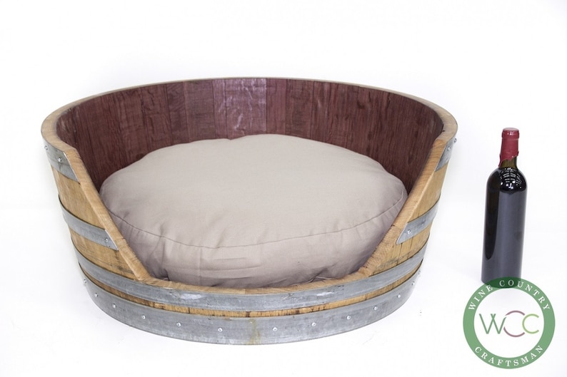 Wine Barrel Pet Bed Torpor Made from reclaimed California wine barrels. 100% Recycled image 4