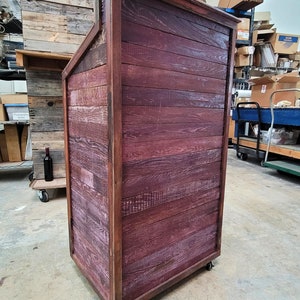 Hostess Stand Podium POS Terono Made from retired California wine barrels. 100% Recycled image 8