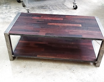 Wine Barrel Coffee Table - Kafe - Made from retired California Wine Barrels + Hand Welded Recycled Steel!