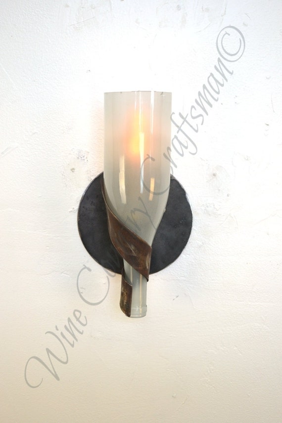 Wine Bottle Wall Sconce Dulcet Made From Retired California Wine