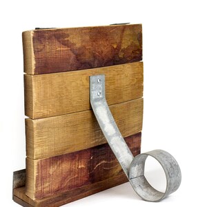 Wine Barrel Cookbook or Tablet Stand Recipe Made from retired California wine barrels. 100% Recycled image 4