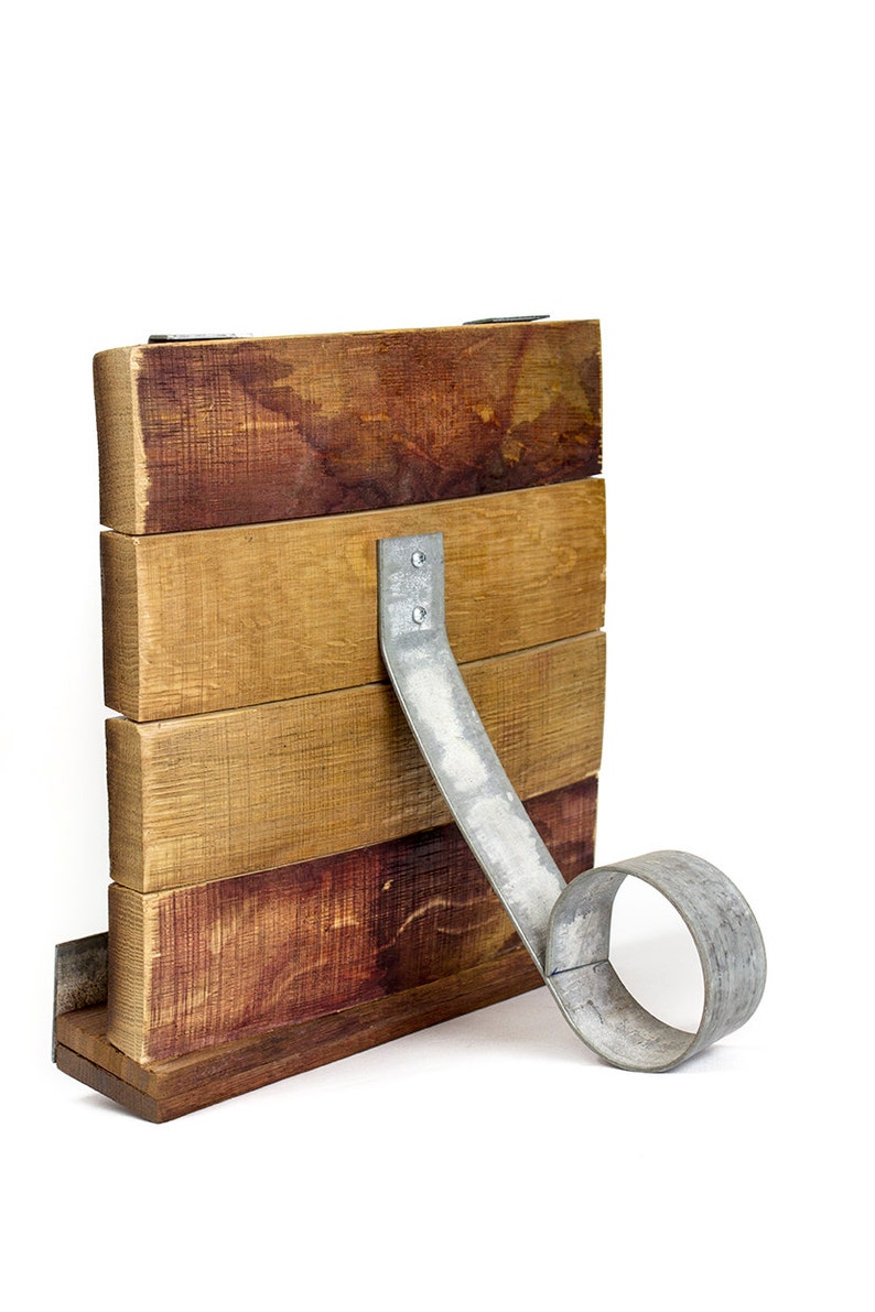Wine Barrel Cookbook or Tablet Stand Recipe Made from retired California wine barrels. 100% Recycled image 4