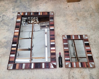 Wine Barrel Mirror - Perron - made from retired California wine barrels - 100% Recycled!