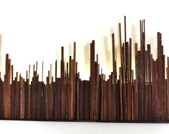 Wine Barrel Wall Art - Urbs - Made from retired California wine barrels. 100% Recycled!