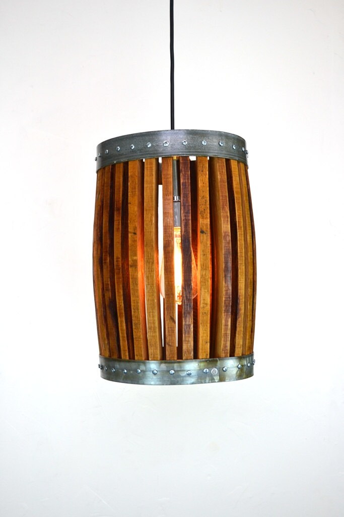 Wine barrel pendant light deals