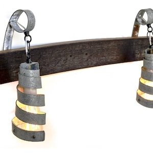 Barrel Ring Vanity Light - Elan - Made from retired California wine barrel rings. 100% Recycled!