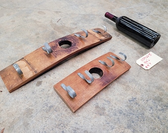 SALE 2 Wine Barrel Coat Racks  Made from Retired Cakebread California wine barrels - 100% Recycled + Ready to Ship! 110422-5