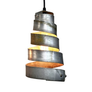 Wine Barrel Ring Pendant  Light - Manacle - Made from retired California wine barrel rings  100% Recycled!