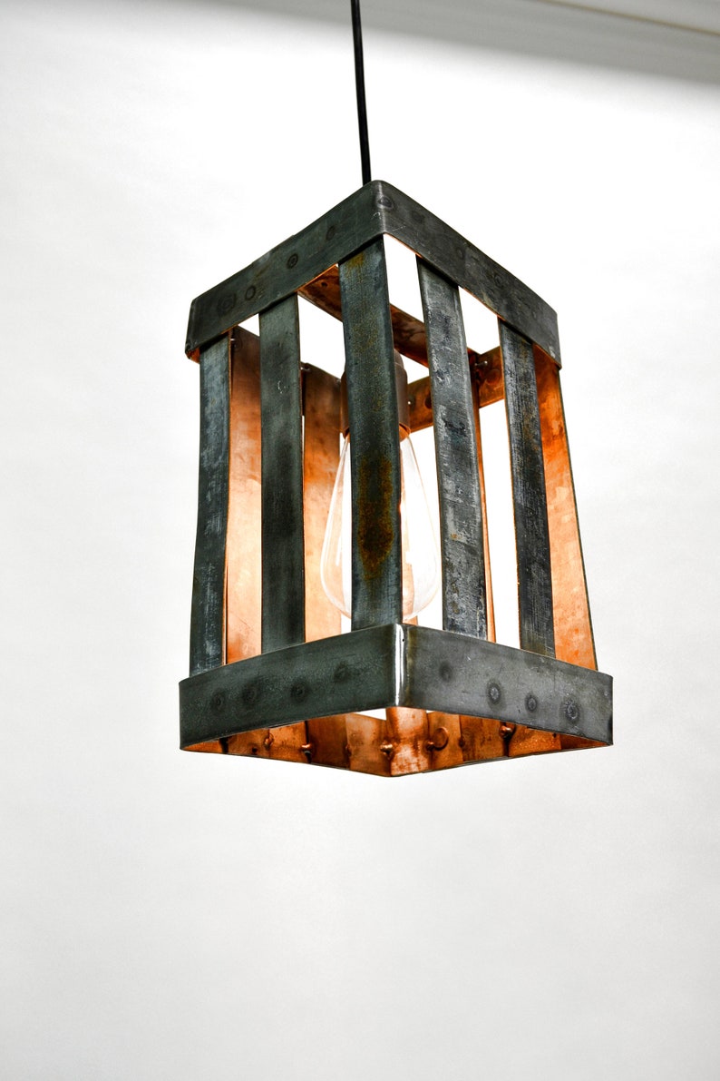 Barovi ! Wine Barrel Ring Pendant Light Made from salvaged California wine barrel rings 100/% Recycled and Free Shipping US Only