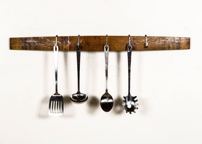 Wine Barrel Stave Utensil & Pot Rack boleh Made Etsy