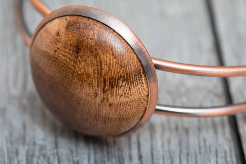 Copper Grapevine Bangle Bracelet Celetto Made from retired Cabernet grapevines 100% Recycled image 5