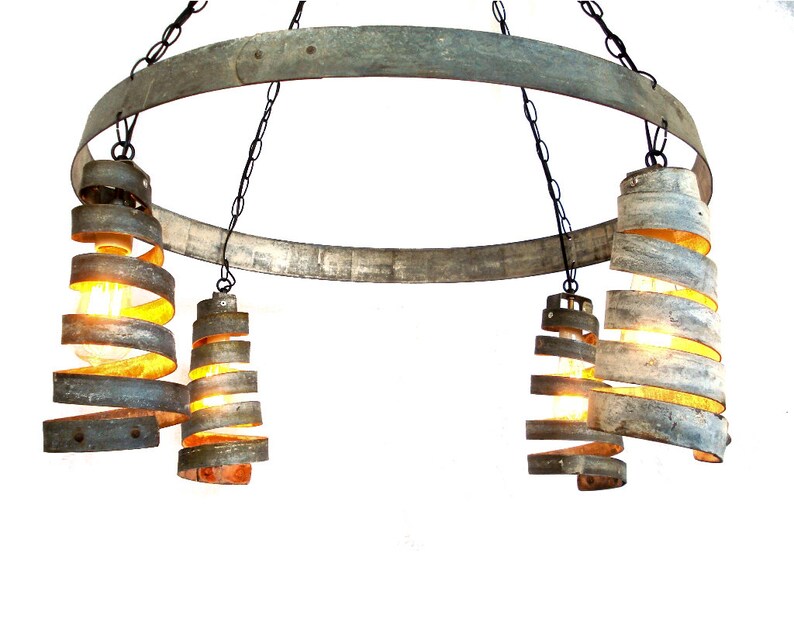 Wine Barrel Ring Chandelier Bajan Celestial Made From Etsy