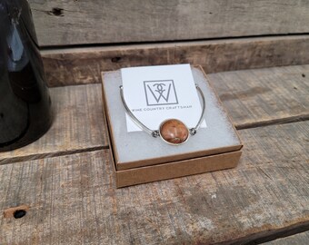 Old Vine Grapevine + Silver Bracelet 100121-51 made from retired Silver Oak Cabernet grapevines 100% Recycled and ready to ship!