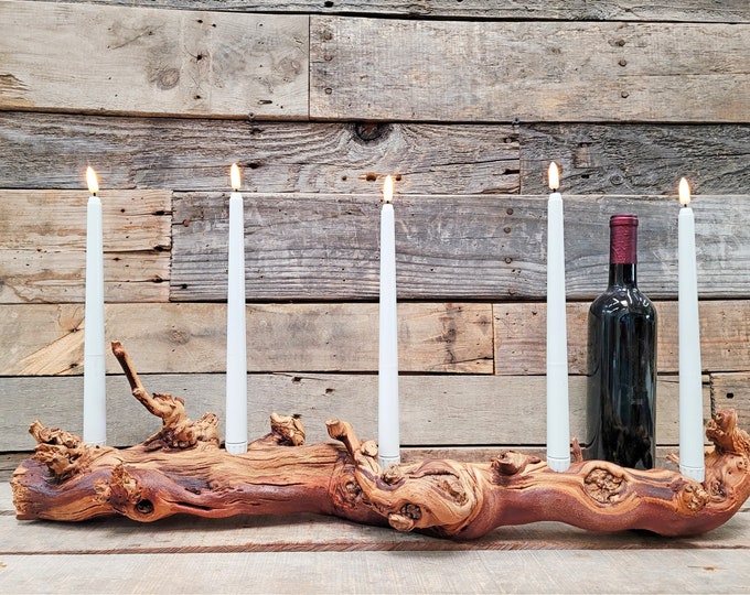 Duckhorn Winery Grapevine LED Taper Candle Holder From