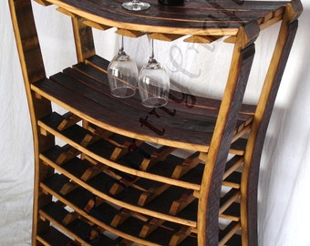 Large Wine Barrel Wine Rack - Chianti - Made from retired Napa wine barrels. 100% Recycled!