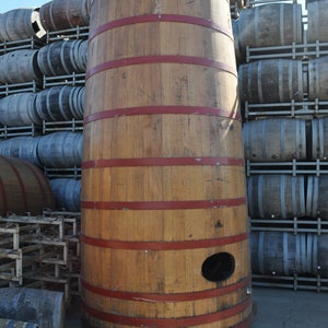Wine Barrel Tank Coasters Vendar Made from retired Charles Krug wine tanks. 100% Recycled image 10