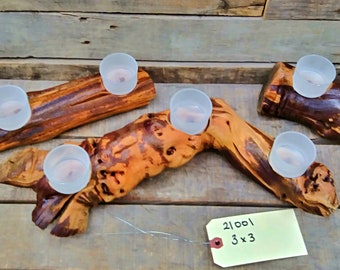 Grapevine Set of 3 Candle Holders Gift Set #21001 Made from retired California grapevines 100% Recycled & Ready To Ship!