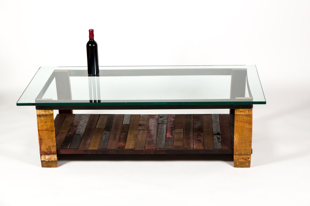 Wine Barrel Stave Coffee Table Tafeltop Made From Retired Etsy