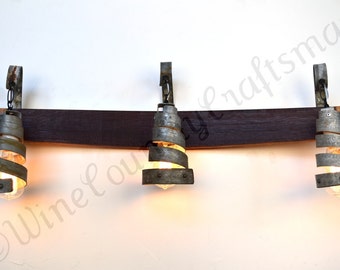 Wine Barrel Bath Vanity Light - Bravura - Made from retired California wine barrels. 100% Recycled!