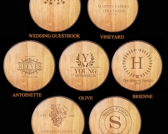 Wine Barrel Personalized Lazy Susan - Rotar - Made from reclaimed California wine barrels - 100% Recycled!