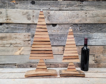 Wine Barrel Stave Christmas Holiday Tree "YIRI" made from retired Napa wine barrels 100% Recycled + Ready to Ship!