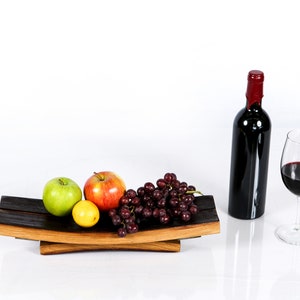 Wine Barrel Serving Tray - Kuveza - Made from retired California wine barrels 100% Recycled + ready to Ship!