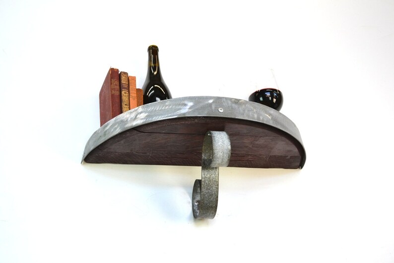 Wine Barrel Head Shelf Polowa Made from reclaimed California wine barrels. 100% Recycled image 4